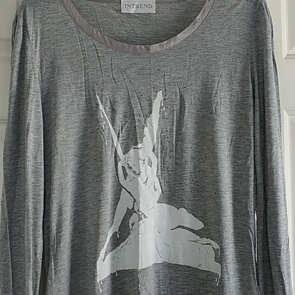 intrend Tops - Intrend T-Shirt Gray The Kiss of Cupid&Csyche SZ L